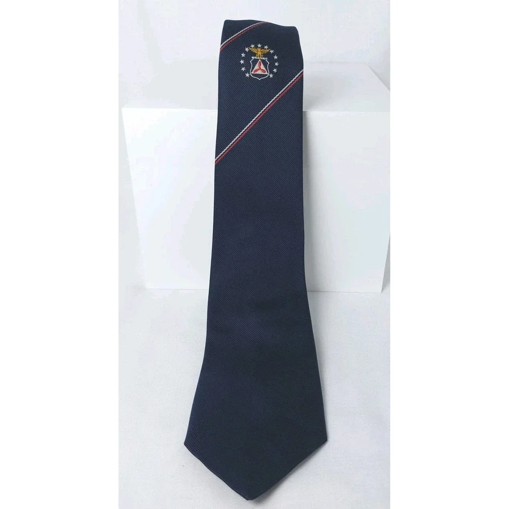 Victor Sumner &‎ Co LTD Repp Necktie Navy Red Eagle Propeller Tie England *READ